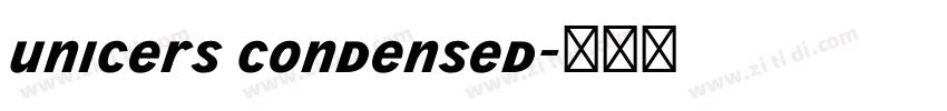 unicers condensed字体转换